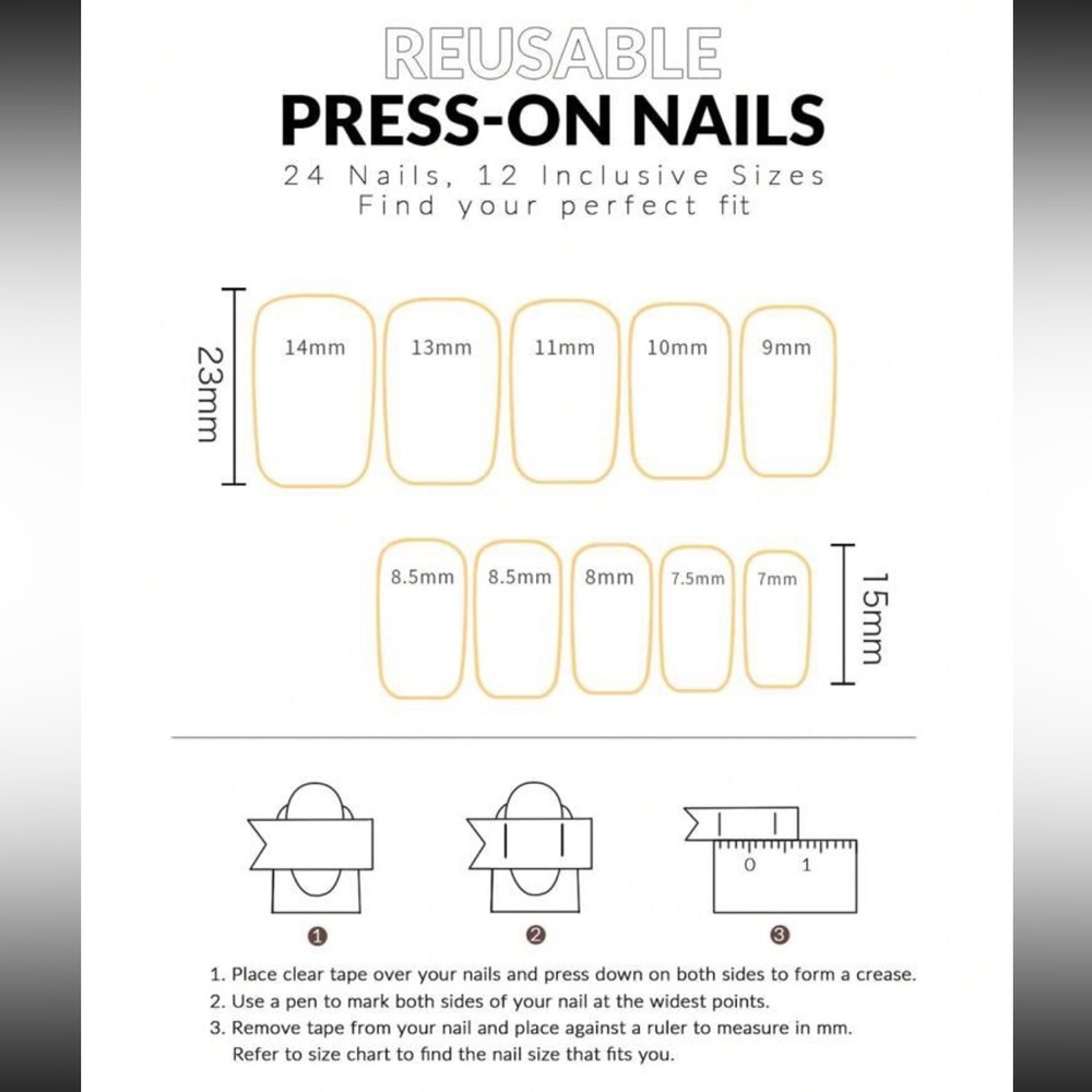 Gold and White French Press On Nails 💅🌟 - Picture 3 of 3